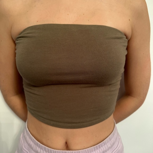 Kaki tube top from Garage - Picture 1 of 3
